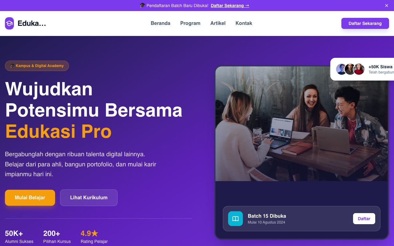 Preview template Education Basic