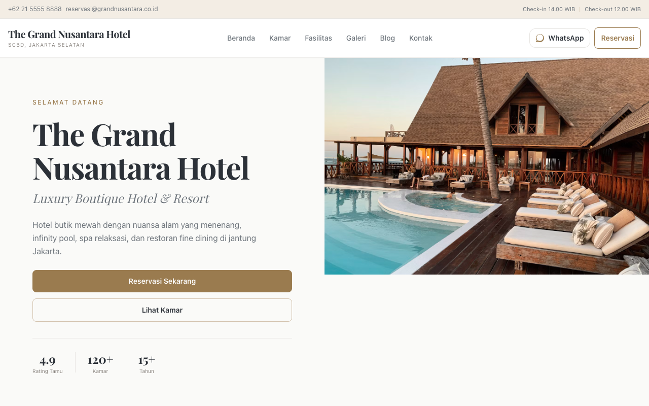 Preview template Hotel Basic