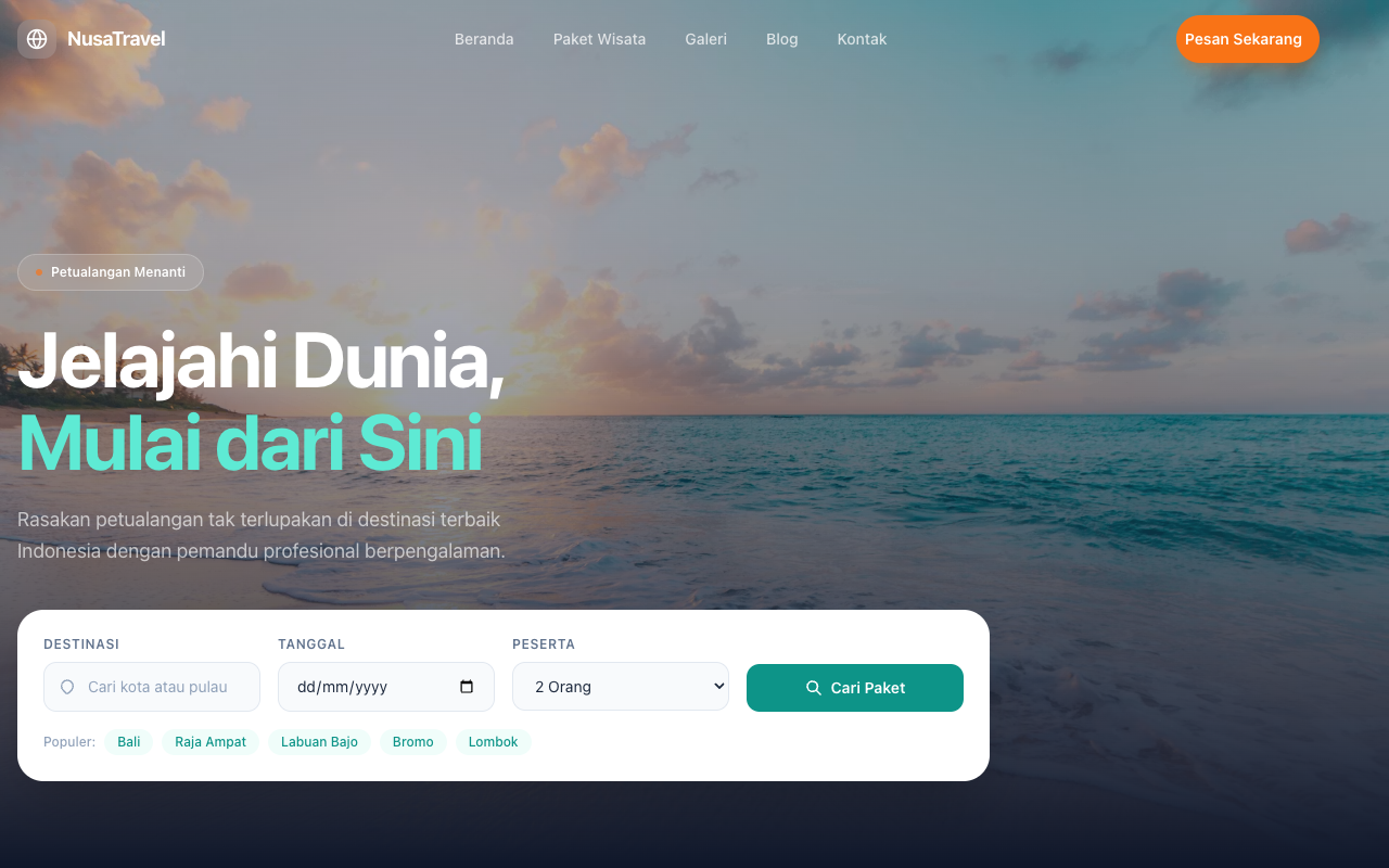 Preview template Travel Basic